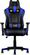 Кресло для геймера Aerocool AC220-BB , черно-синее, до 150 кг, размер, см (ШхГхВ) : 66х63х125/133
