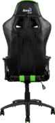 Кресло для геймера Aerocool AC120-BG , черно-зеленое, до 150 кг, размер, см (ШхГхВ) : 70х55х124/132