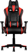 Кресло для геймера Aerocool AC220-BR , черно-красное, до 150 кг, размер, см (ШхГхВ) : 66х63х125/133